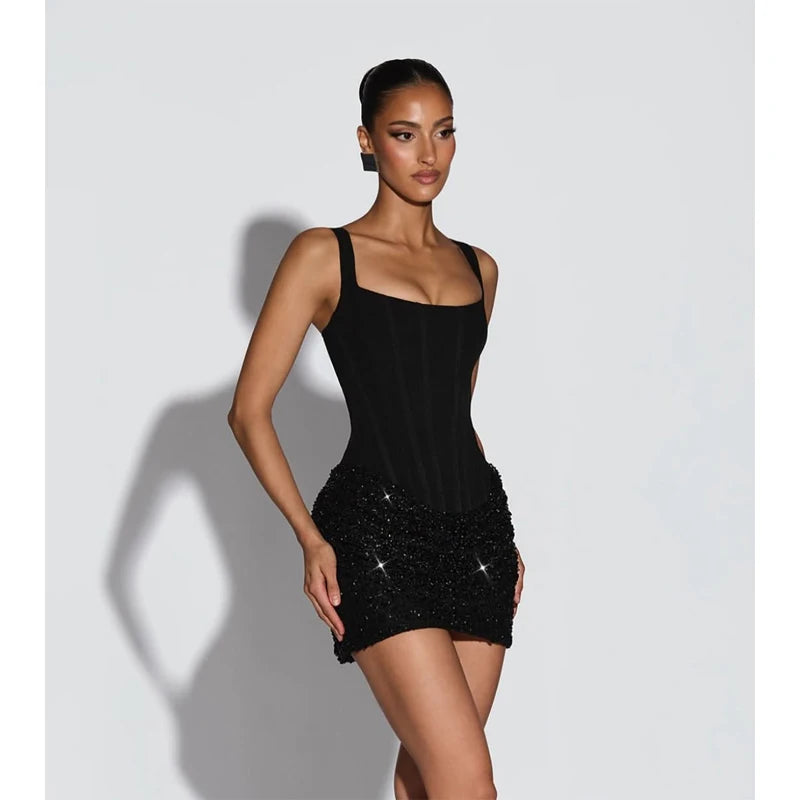 Solid Pleated Strapless Women's Dress Backless Off-shoulder