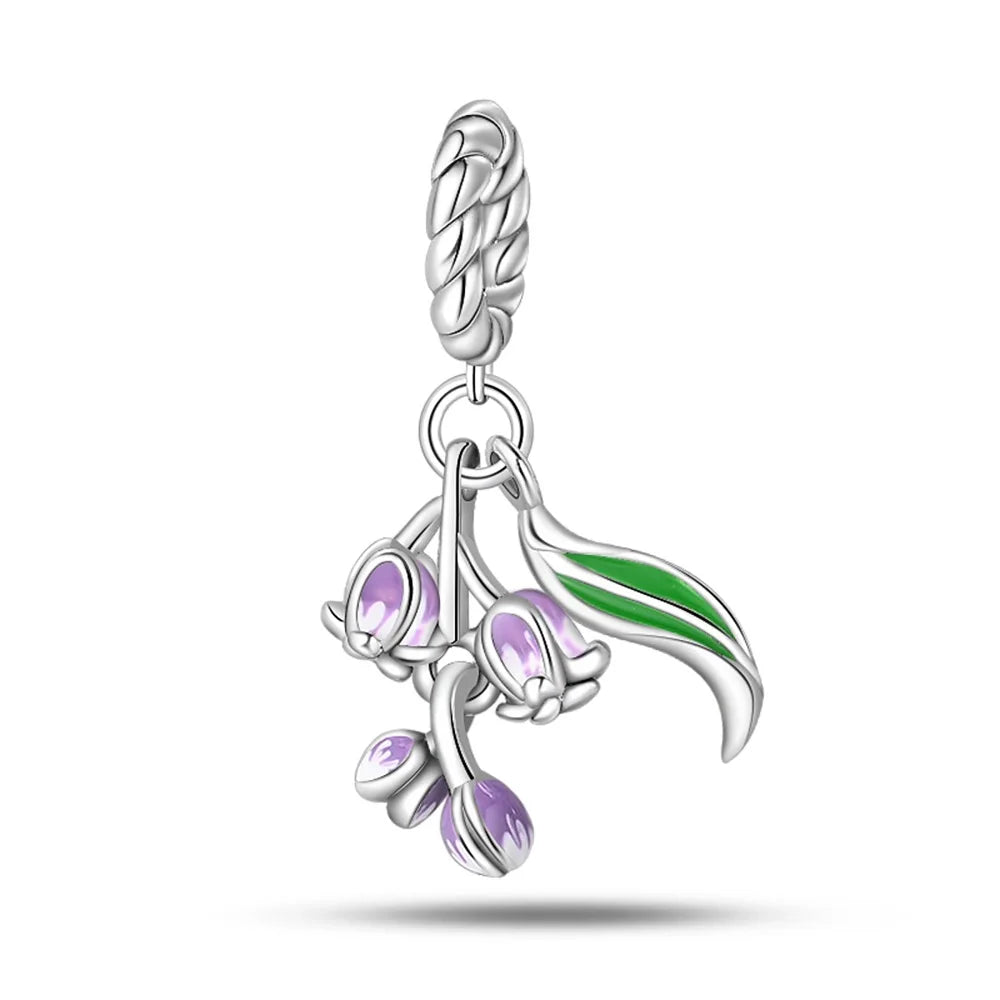 Purple Series 925 Sterling Silver Dreamy Lily Flower