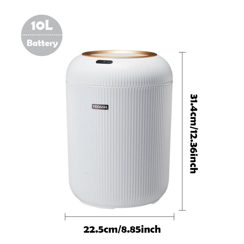 Automatic Trash Can with Lid,  Small Plastic Smart Trash Can, Motion Sensor
