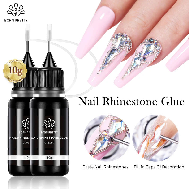 Nail Rhinestone Glue 30ML Gel Nail Glue 3D Shaping Sculpting Carving Flower DIY Decoration  Gem Glue Nail Supplies