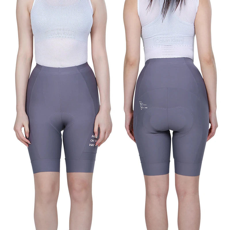 INBIKE Cycling Shorts Women's Summer New High-waist Pocket Bicycle Road MTB Outdoor Cycling Breathable Shock-absorbing Bib Short