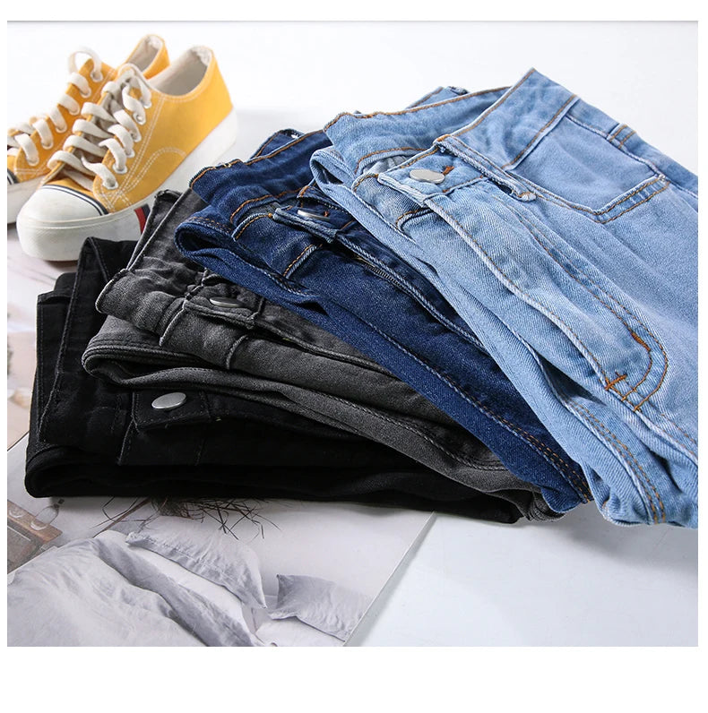 2024 New Sexy Skinny Jeans Women Hip Lift Stretch Pencil Denim Pants Casual Soft Slim Female Trousers Black Gray Blue