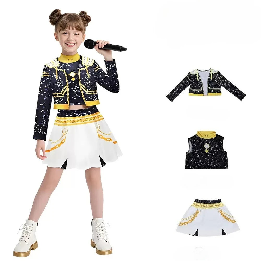 Zoey Rumi Mira Cosplay Costume kpop Women Girls Halloween Carnival Audlt Kids Child Party Role Playing Outfits