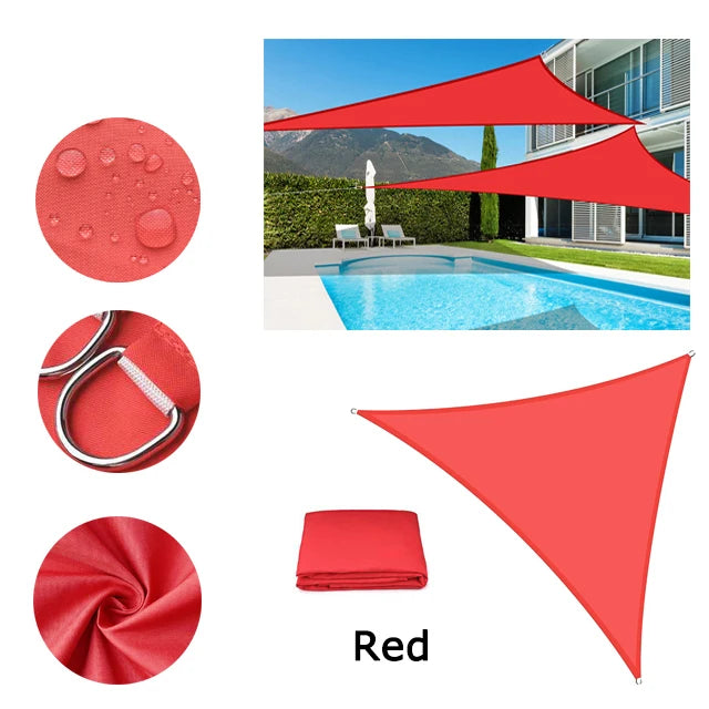 5x5x5/2x2x2M Waterproof Sun Shelter Triangle Sunshade Protection