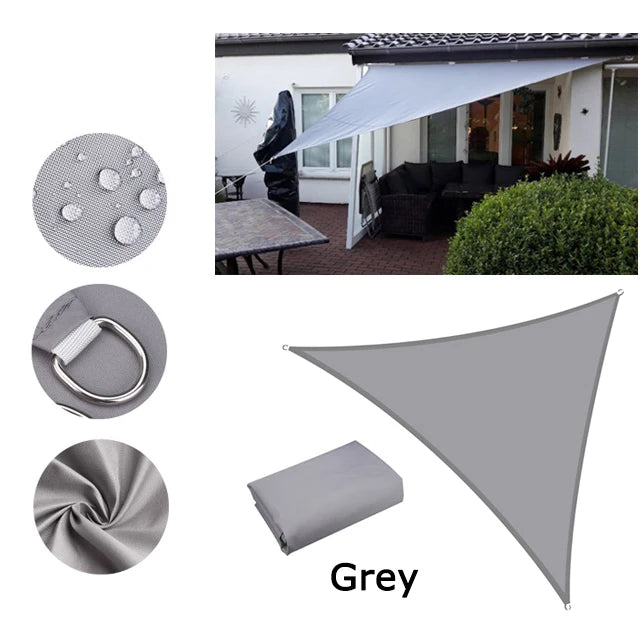5x5x5/2x2x2M Waterproof Sun Shelter Triangle Sunshade Protection