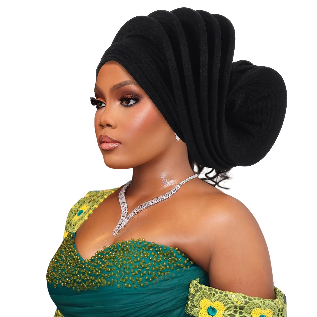 New Design Already Made African Headtie Turban Cap Lady Head Wraps Nigerian Wedding Auto Gele Party Headgear Headpiece Hat