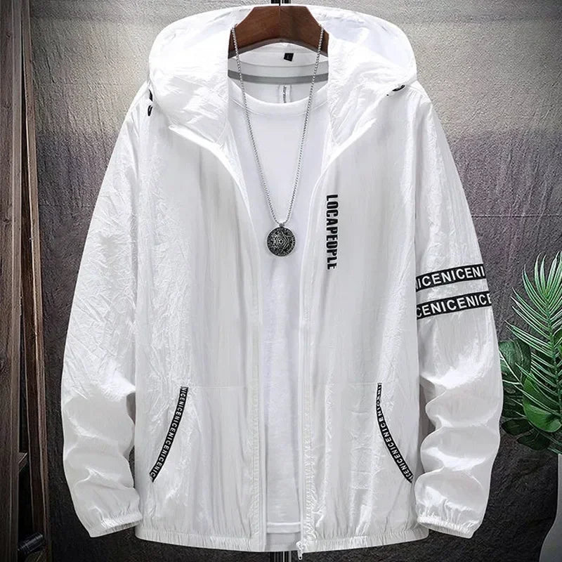 UV Sun Protection Big Size Hooded Windbreaker Jacket