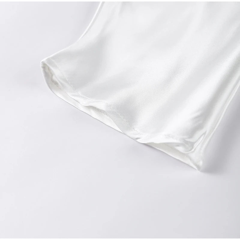 Satin Mini Dress  Scarf Collar Batwing Sleeve