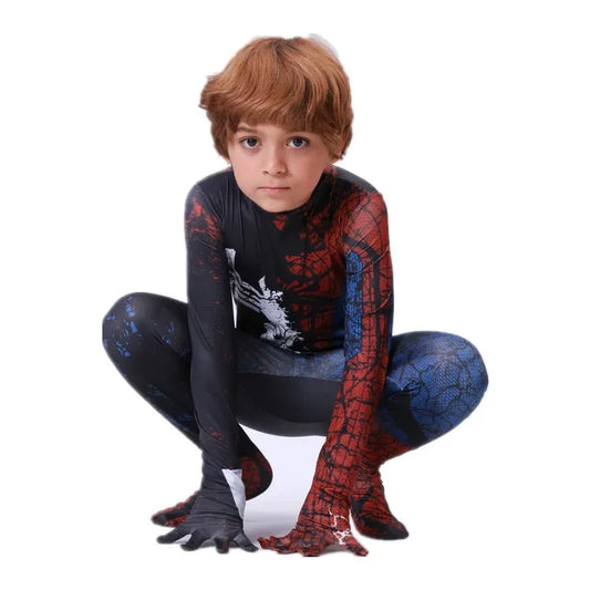 Superhero Bodysuit Printed Grid Pattern