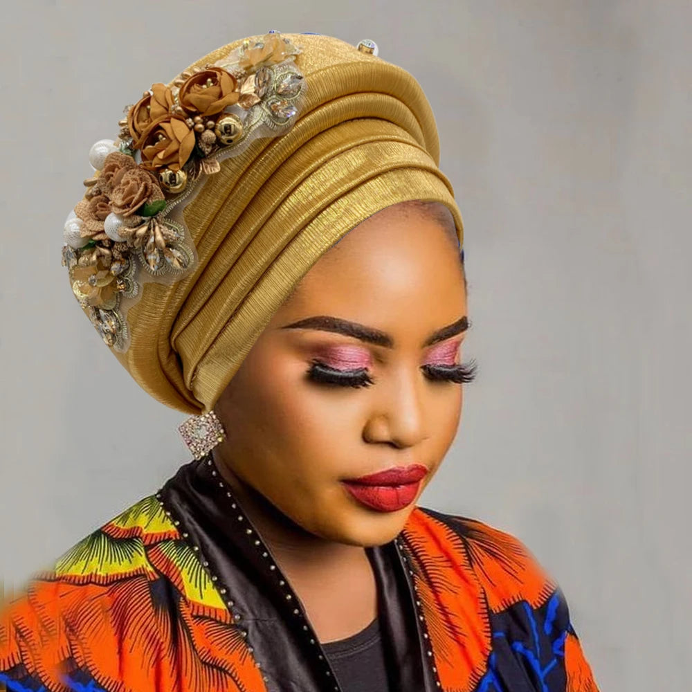 Exquisite Bouquet Turban Cap