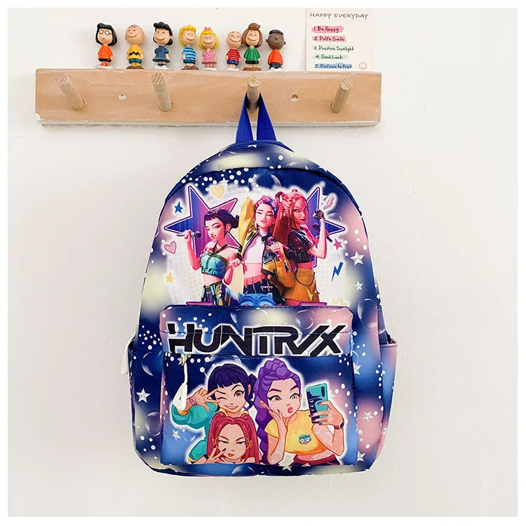 Pink 10-Inch Lightweight Backpack K D H Rumi Mira Zoey HUNTR/X Saja School Bag for Boys And Girls Kindergarten Moch