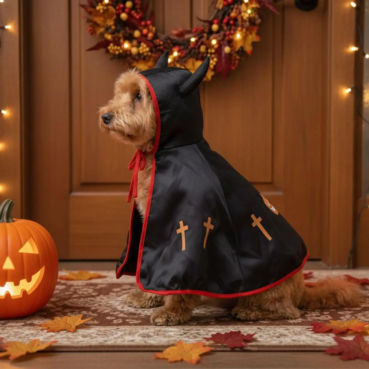 Halloween Cat Dog Costumes Funny Puppy Cloak