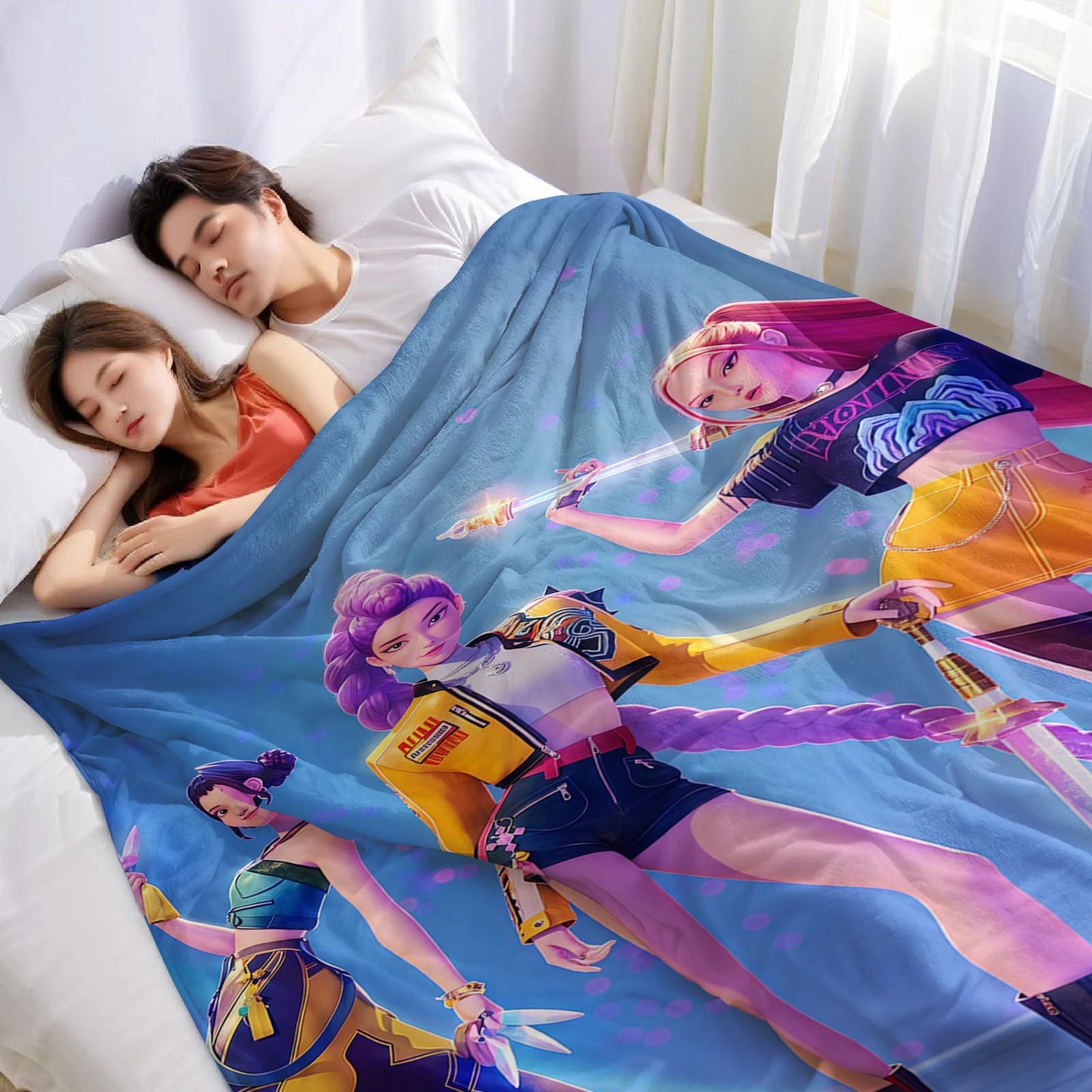 Demon Hunter Lightweight Microfiber Soft Fleece Blanket