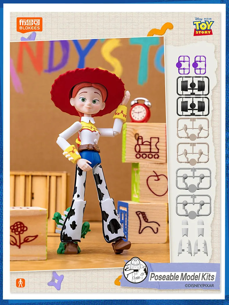 BLOKEES Original Toy Story Disney Pixar Woody Buzz Lightyear Jessie Rex Bullseye Alien Action Figures Assemble Model Toys Gift