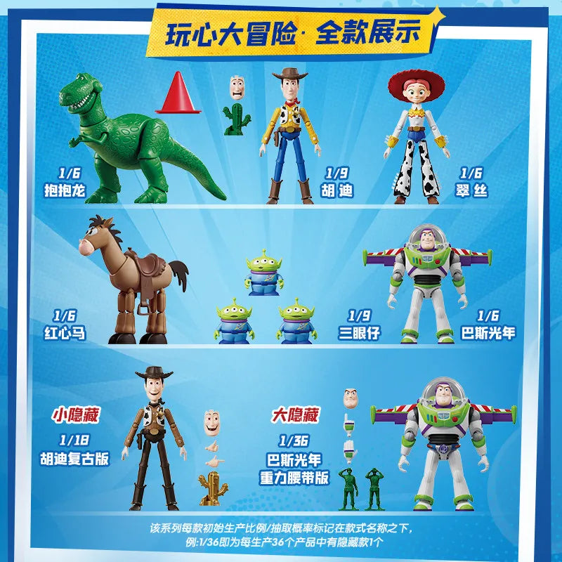 BLOKEES Original Toy Story Disney Pixar Woody Buzz Lightyear Jessie Rex Bullseye Alien Action Figures Assemble Model Toys Gift