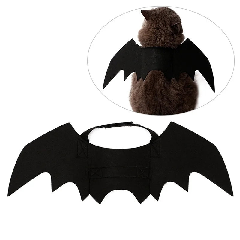 Halloween Cute Pet Clothes Black Bat Wings Harness