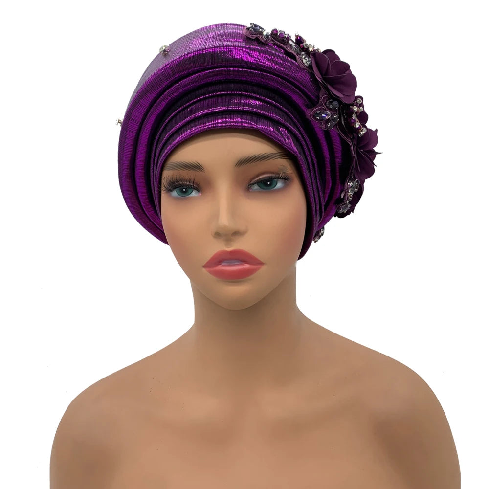 Exquisite Bouquet Turban Cap