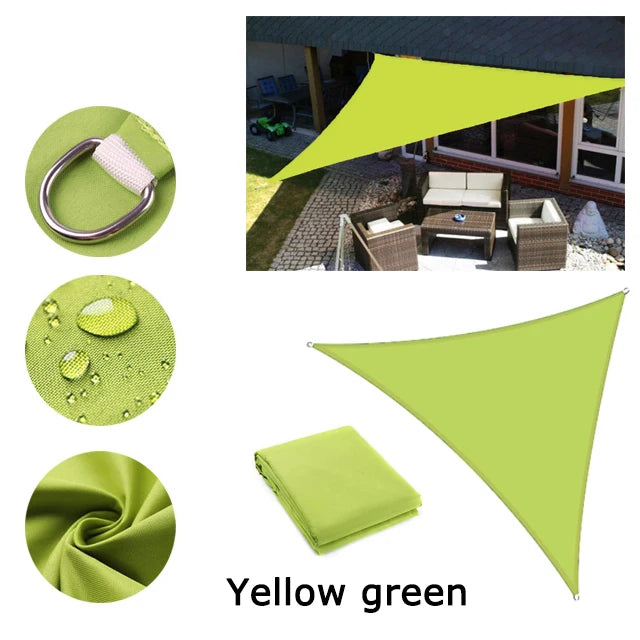 5x5x5/2x2x2M Waterproof Sun Shelter Triangle Sunshade Protection
