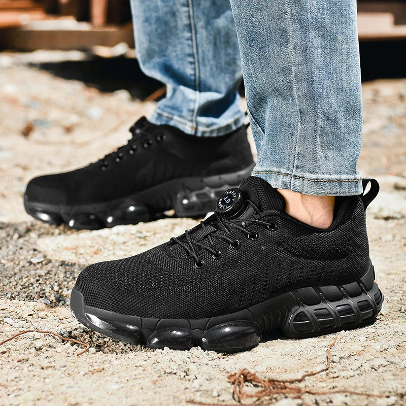 Men's Military Tactical Boots Army Boots Men Side Zipper Military Boots Men Anti-Slip Ankle Boots Work Safety Shoes Hiking Shoe