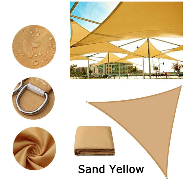 5x5x5/2x2x2M Waterproof Sun Shelter Triangle Sunshade Protection