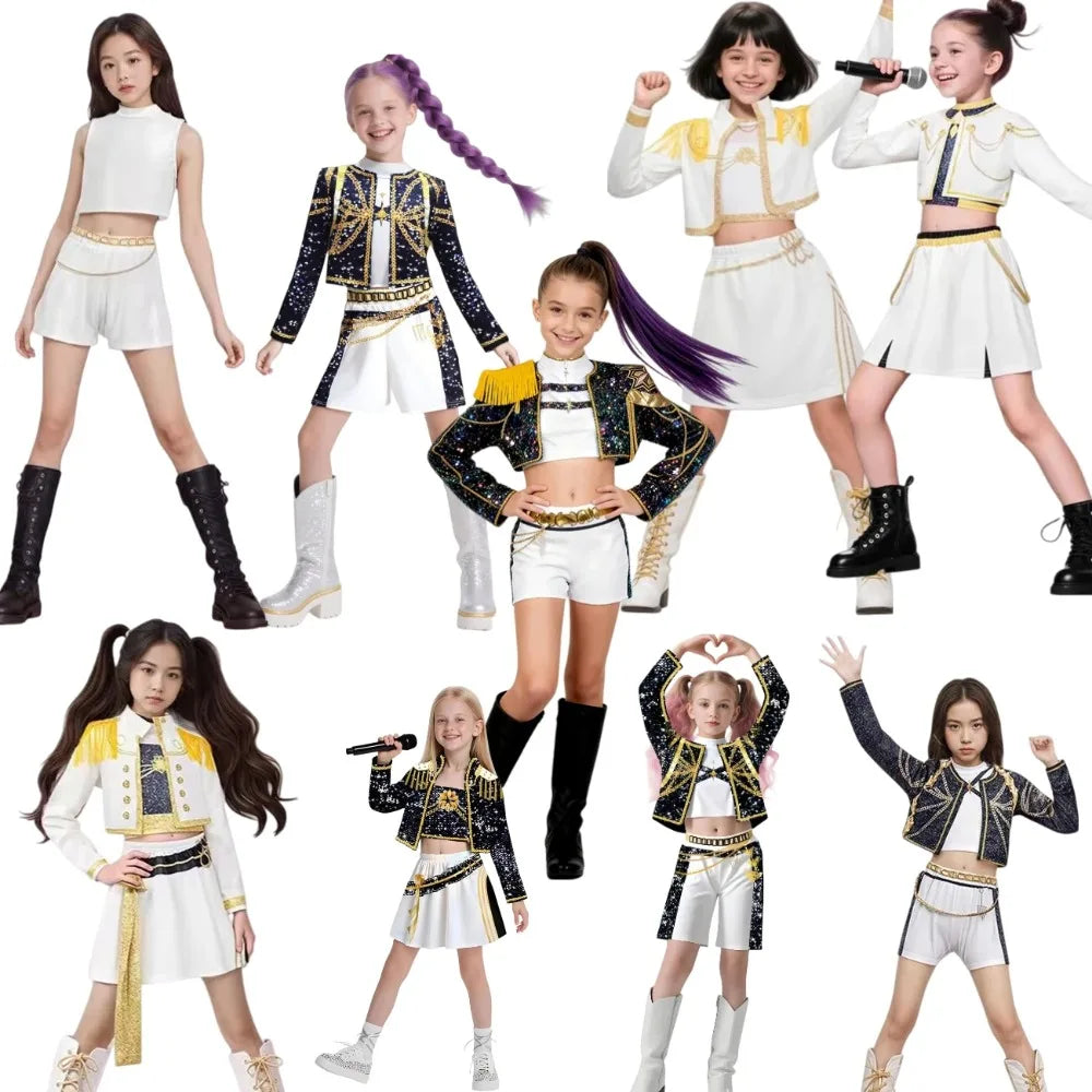 Zoey Rumi Mira Cosplay Costume kpop Women Girls Halloween Carnival Audlt Kids Child Party Role Playing Outfits