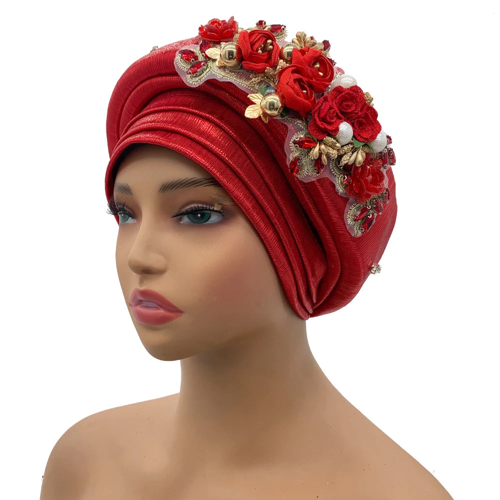 Exquisite Bouquet Turban Cap