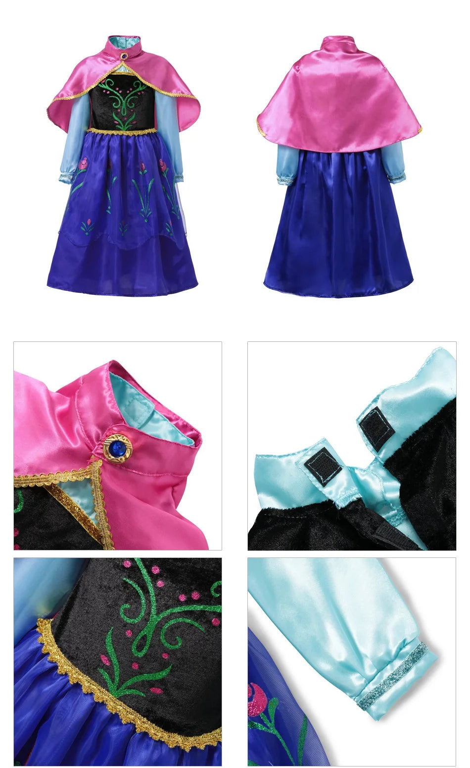 Moana Elsa Princess Dress for Girls Costume Kid Children Cosplay Birthday Carnival Party Outfit Toddler Fancy 2-8Y Birthday Gift