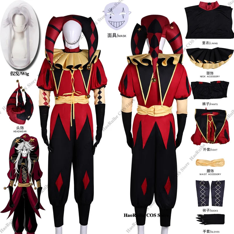 The Freak Circus Pierrot Clown Full Set  Costume