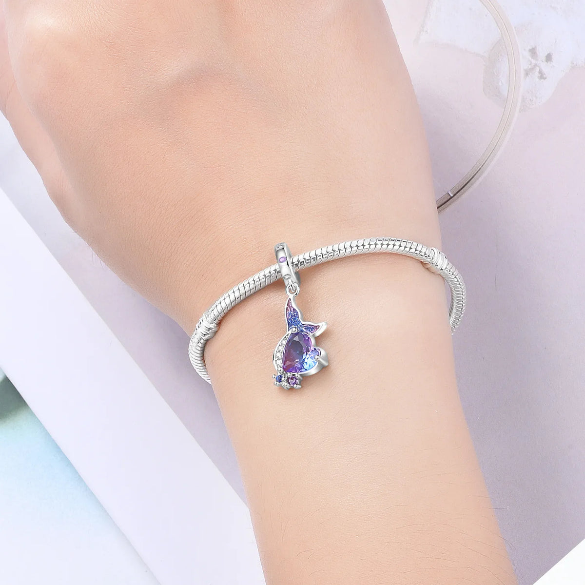 Purple Series 925 Sterling Silver Dreamy Lily Flower