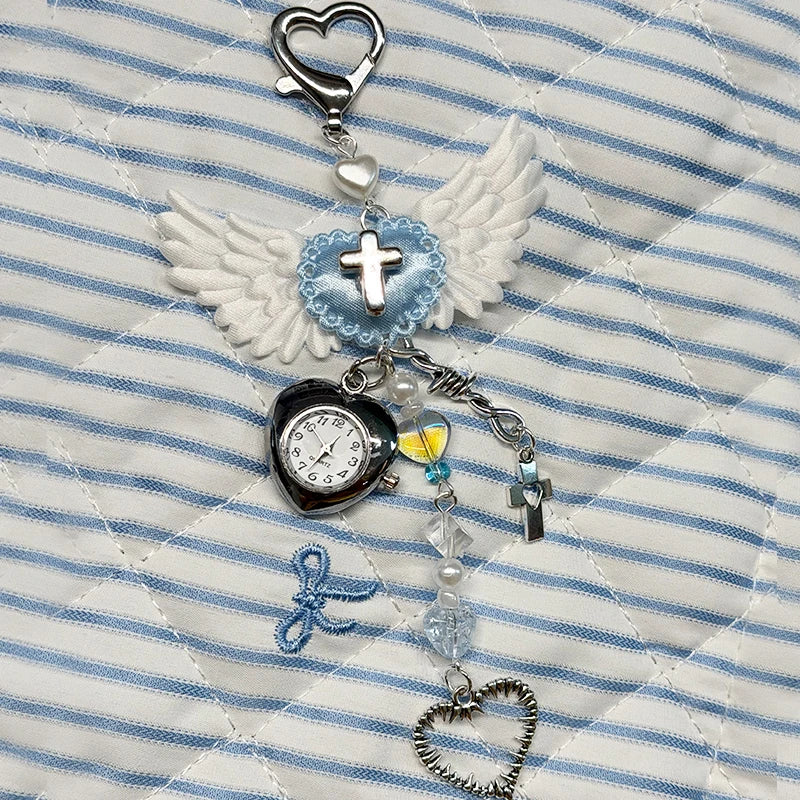 Star Pocket Adjustable Watch Clock Keychain Zinc Alloy