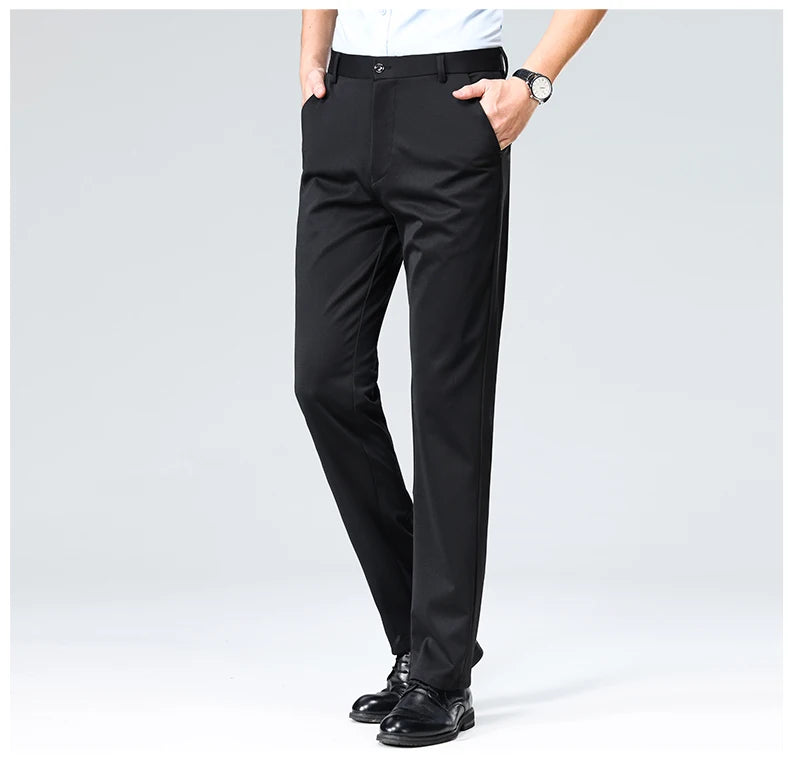 Thin Trousers Men Formal Dress Suit Pants