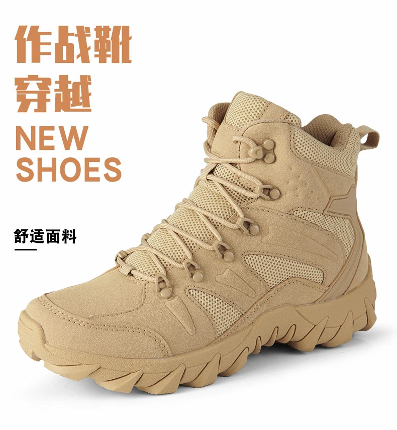 Men's Casual Shoesthick Bottom Lace-up Workwear  Shoes Men for Work Outdoor Men's Shoe High Quality Autumn Winter Hiking Boots