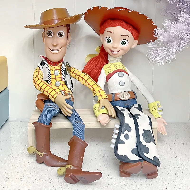 Disney Hot Movie Pixar Toy Story 5 40cm Woody Action Figures English Sound Character Doll Cloth Cowboy Birthday Xmas Gift
