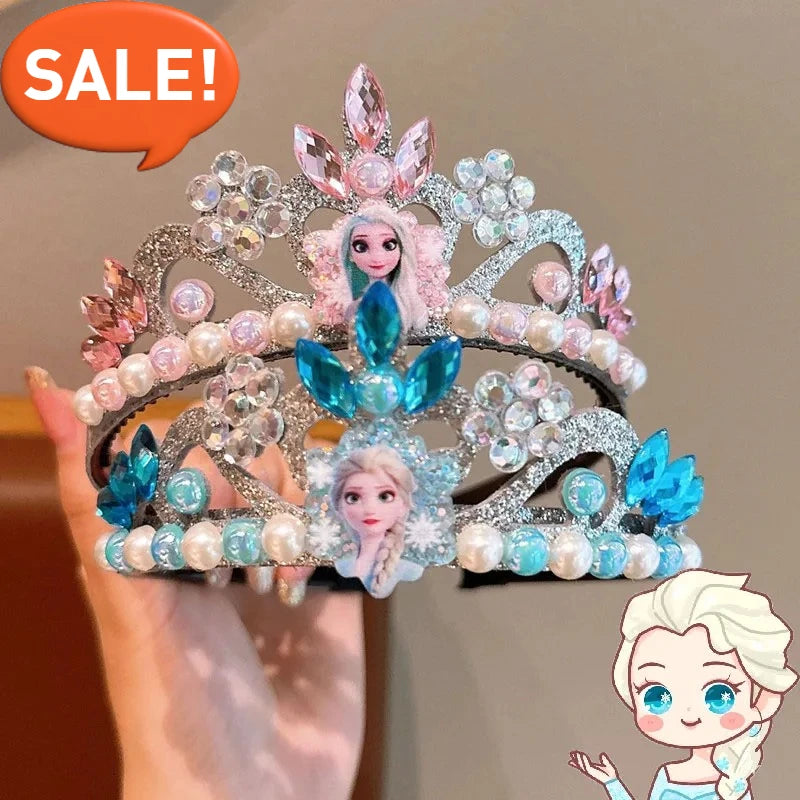 Anime Frozen Kawaii Children's Headband: Elsa Princess Crown – Girls' Hair & Dress Accessories, Gifts