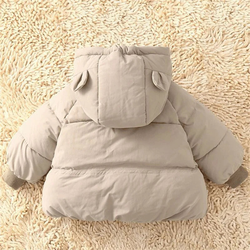Kids Warm Down Jacket Winter New Thicken Cotton Clothes Girls Boys Snow Wear Coats Chidlren Hooded Parkas 1-6 Years