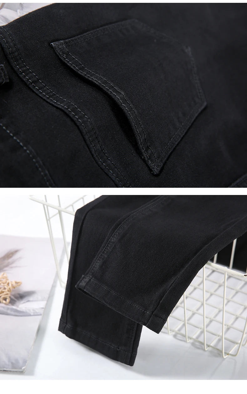 2024 New Sexy Skinny Jeans Women Hip Lift Stretch Pencil Denim Pants Casual Soft Slim Female Trousers Black Gray Blue