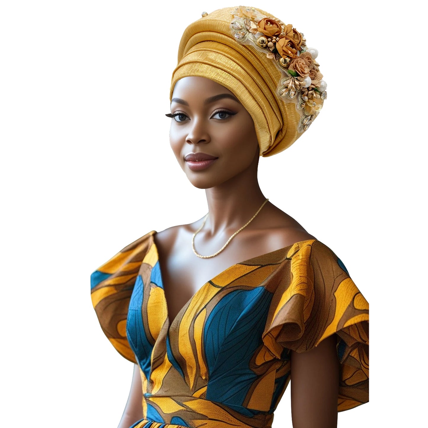 Exquisite Bouquet Turban Cap