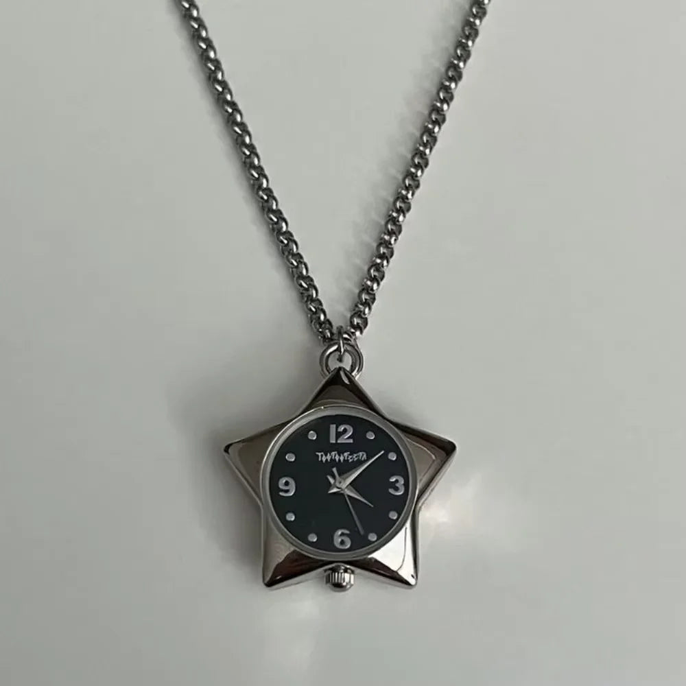 Star Pocket Adjustable Watch Clock Keychain Zinc Alloy