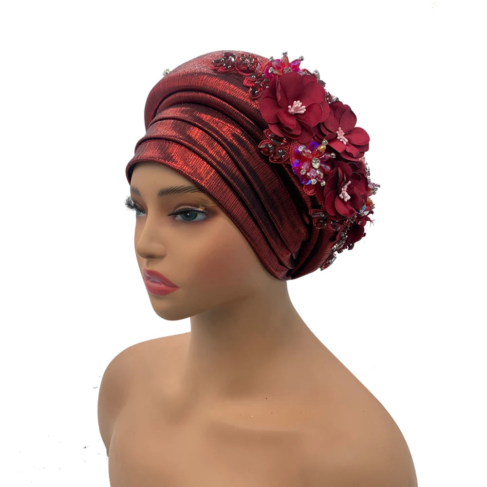 Exquisite Bouquet Turban Cap