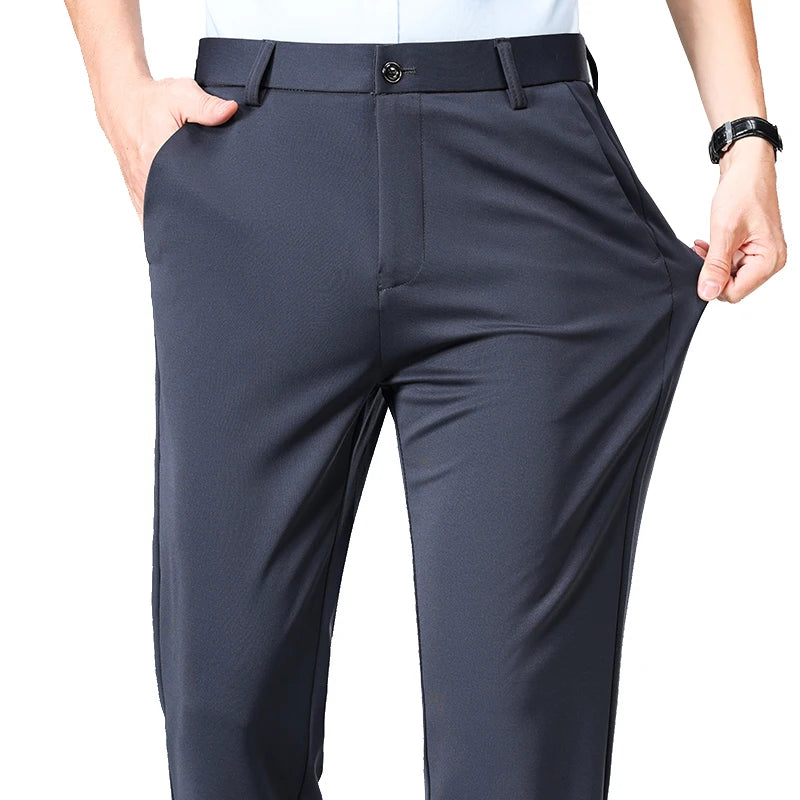 Thin Trousers Men Formal Dress Suit Pants