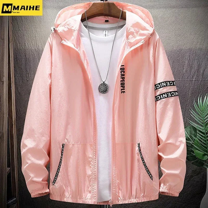 UV Sun Protection Big Size Hooded Windbreaker Jacket