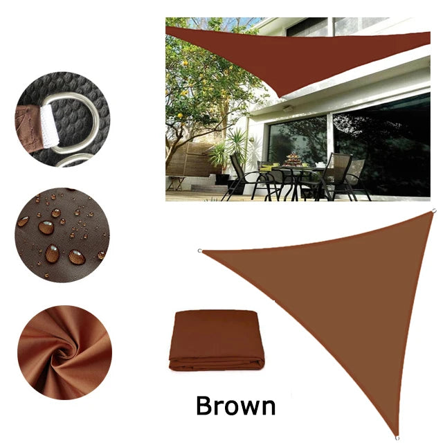 5x5x5/2x2x2M Waterproof Sun Shelter Triangle Sunshade Protection