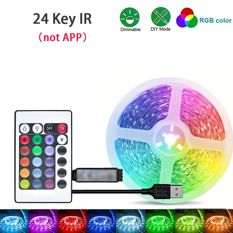 Led Strip Lights 1M-40M  Led Room Light with APP Control Flexible Ribbon Luces Led Tape for Room Bedroom Decoration