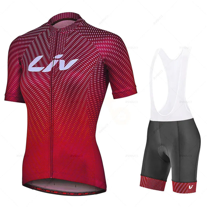 2026 New LIV Pro Cycling Jersey Set Woman MTB Bike Clothes Summer Bicycle Clothing Cycling Set Maillot Conjunto Ropa Ciclismo