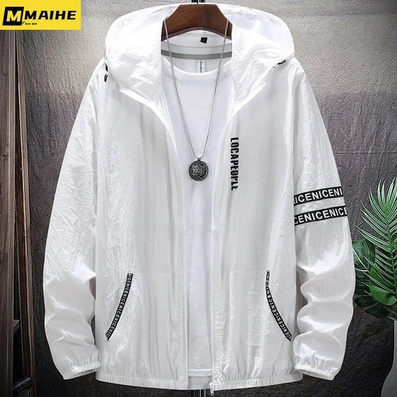 UV Sun Protection Big Size Hooded Windbreaker Jacket