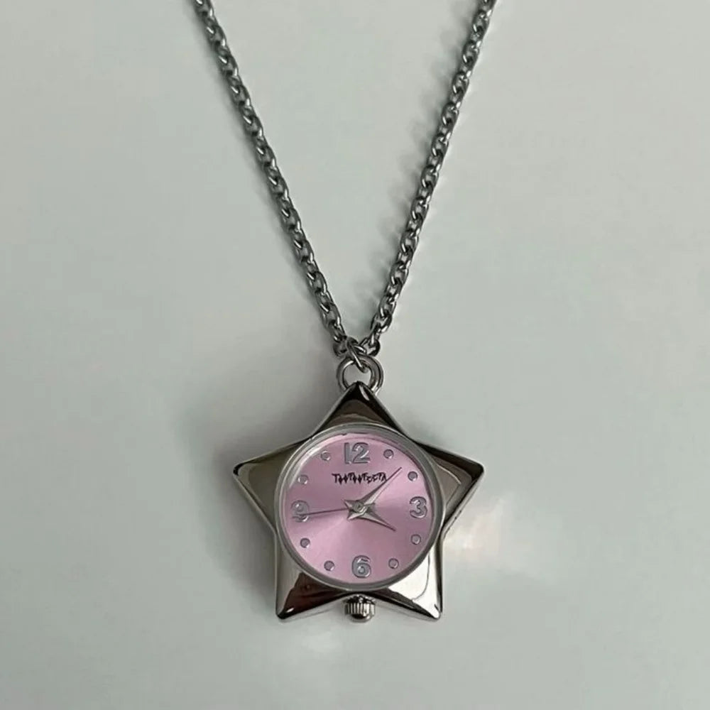Star Pocket Adjustable Watch Clock Keychain Zinc Alloy