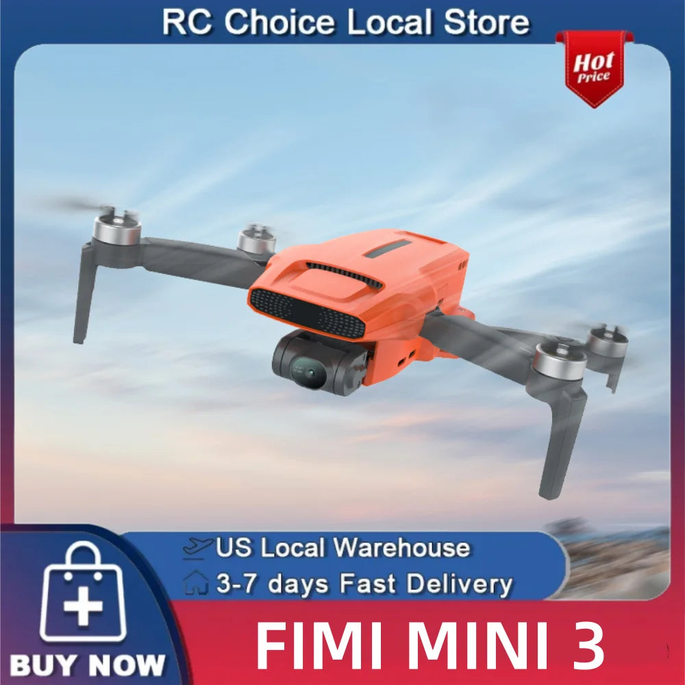 FIMI MINI 3 Portable Camera Drone GPS Foldable RC Quadcopter For Travel Shooting Beginners