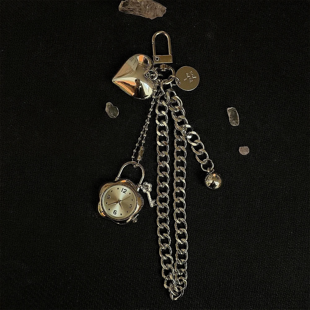 Star Pocket Adjustable Watch Clock Keychain Zinc Alloy