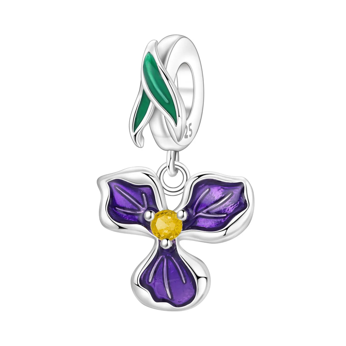 Purple Series 925 Sterling Silver Dreamy Lily Flower