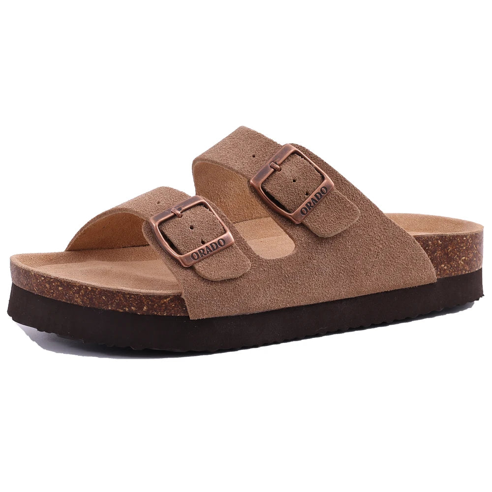 Cork Sandals For Women Men Fashion Soft Thick Sole Cork Slippers Summer Beach Sandals Home Open Toe Flat Sandals
